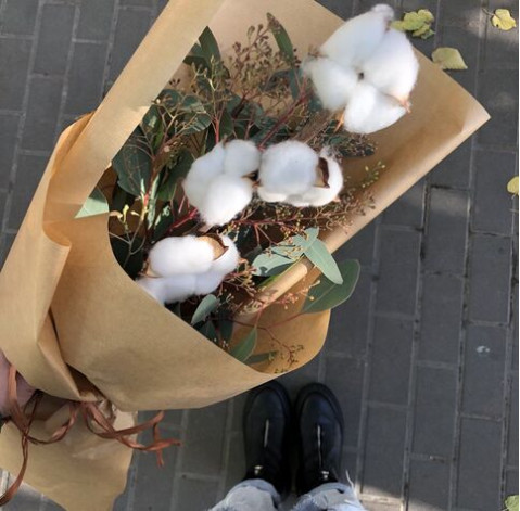 Букет з бавовною та евкаліптом 3 доставка квітів