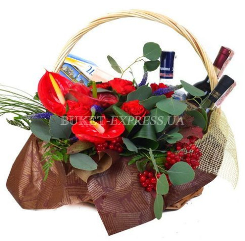 Подарунковий кошик Чоловічий 2 доставка квітів