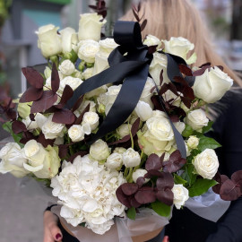 Funeral composition White silence Flower delivery