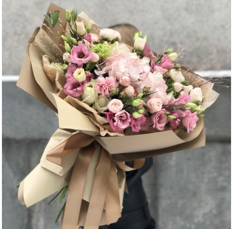 Букет Малиновий латте 2 доставка квітів