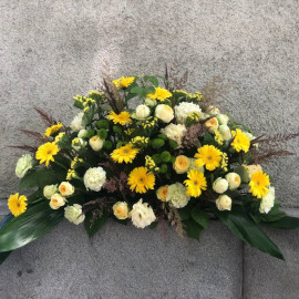 Composition for a funeral ceremony with cereals Flower delivery