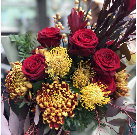 Букет Бурштинові бризки 2 доставка квітів