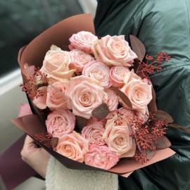 Букет Персиковый пунш доставка цветов