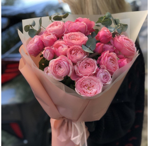 Bouquet of 7 roses Silva Pink 1 Flower delivery