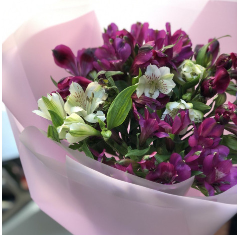 Букет 7 альстромерій 3 доставка квітів