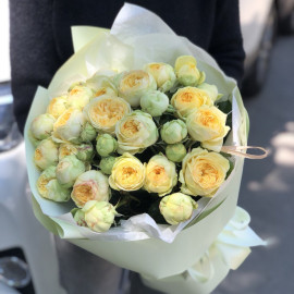 Bouquet of 9 roses Peony Bubbles Flower delivery