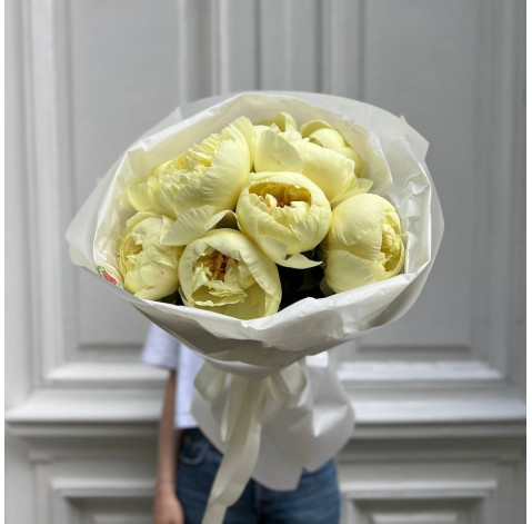 Bouquet of 9 lemon peonies 1 Flower delivery