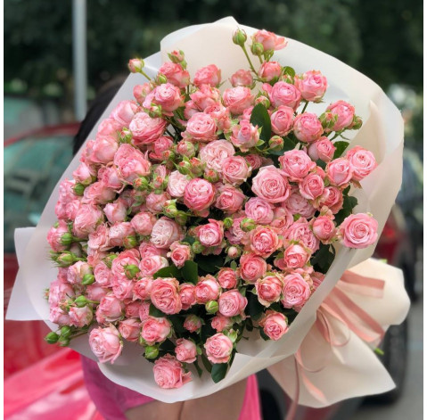 Букет 25 троянд Мадам Бомбастик 3 доставка квітів