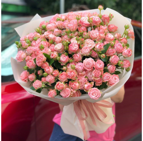 Букет 25 троянд Мадам Бомбастик 2 доставка квітів