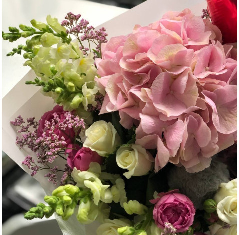 Букет Милий ведмедик 3 доставка квітів