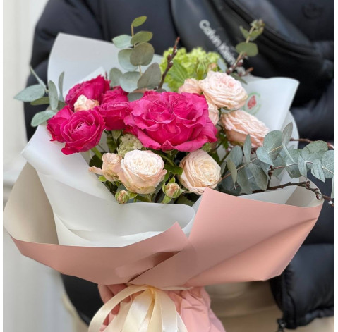 Букет Малинова пудра 3 доставка квітів