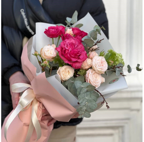 Букет Малинова пудра 2 доставка квітів