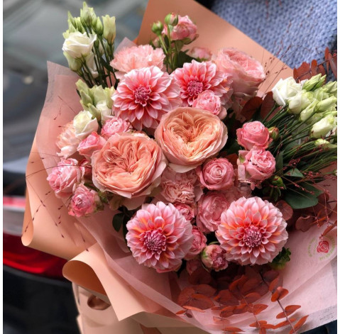 Букет Персикове сяйво 2 доставка квітів