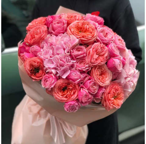 Букет Мандариновий захід сонця 3 доставка квітів