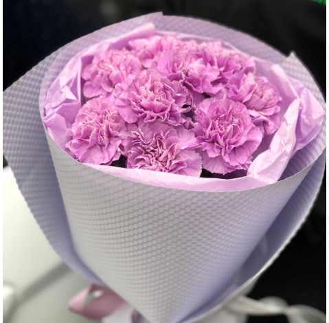 Букет 9 гвоздик Мун Аква 3 доставка квітів