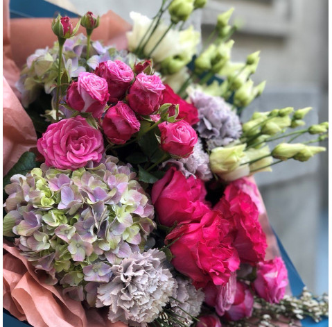 Букет Рожевий перванш 4 доставка квітів