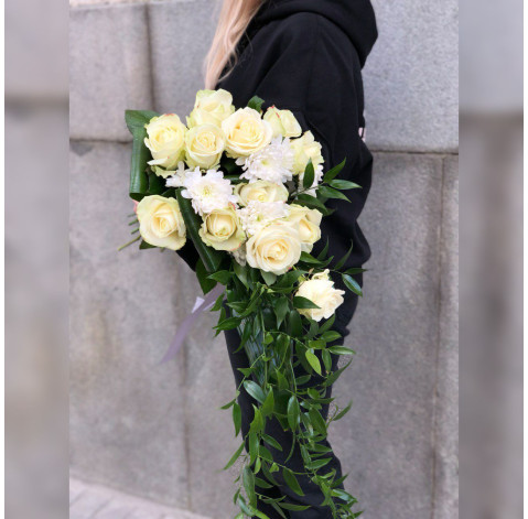 Букет Штраус Білий 3 доставка квітів