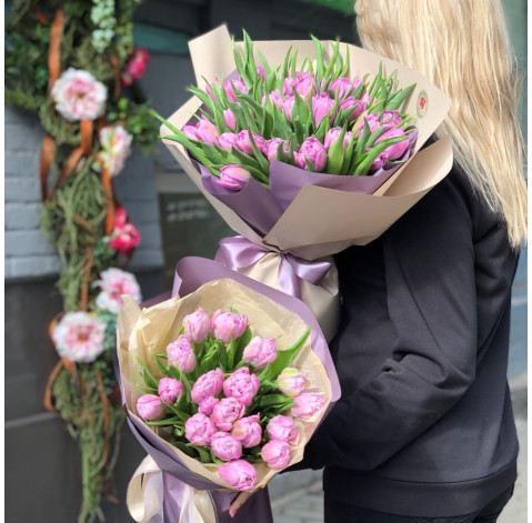 Букет 17 тюльпанов Дабл Прайс доставка цветов Букет 17 тюльпанов Дабл Прайс 2 доставка цветов