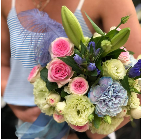 Квіткова композиція Просікко 4 доставка квітів