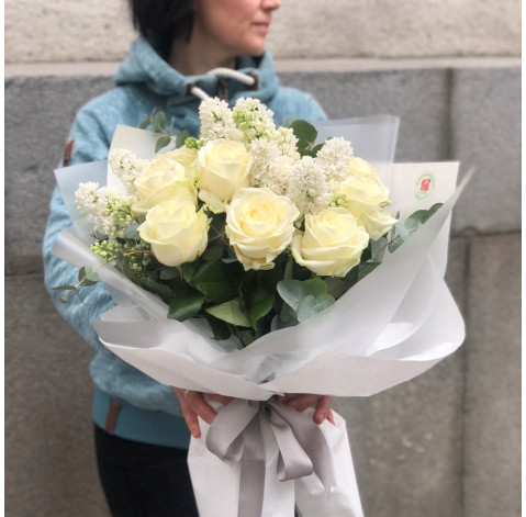 Букет Білосніжний 2 доставка квітів