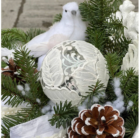 Новорічна композиція Зимова голубка 3 доставка квітів