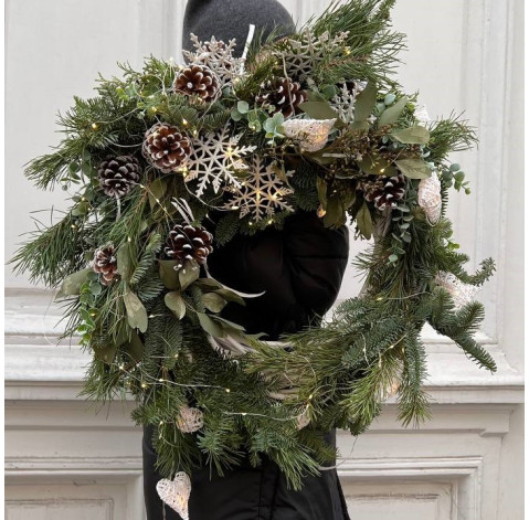 Новорічний вінок 2 доставка квітів