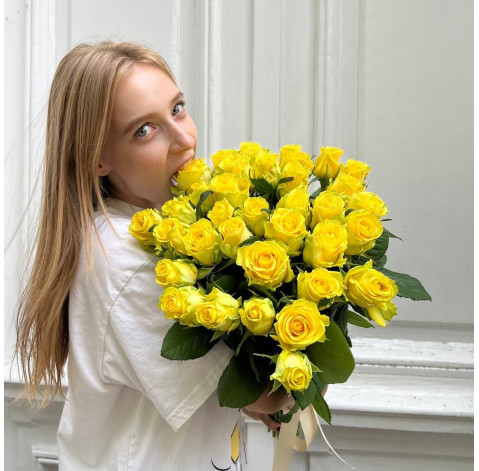 Букет 35 роз Пенни Лейн 3 доставка цветов