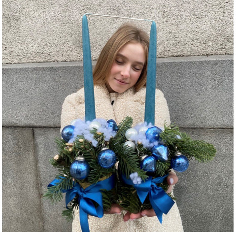 Christmas candles 2 Flower delivery