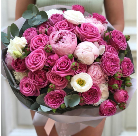 Букет Рожевий велюр 2 доставка квітів