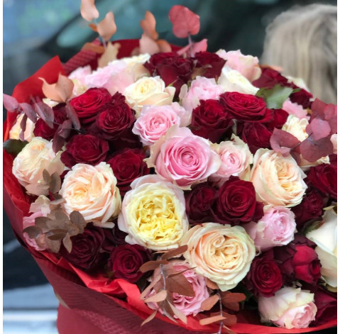 Bouquet 71 roses mix 3 Flower delivery