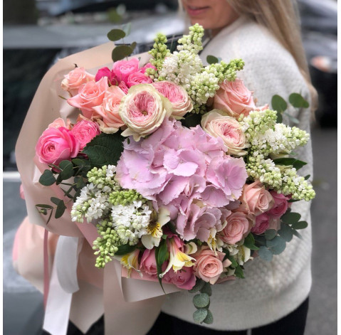 Букет Рожевий кварц 3 доставка квітів