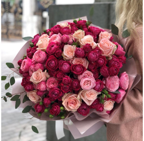 Букет Розовое безумие 2 доставка цветов