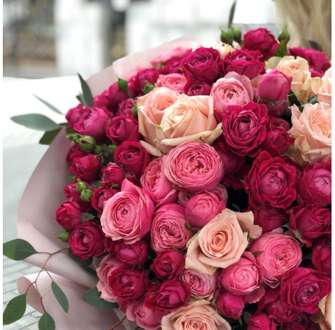 Букет Розовое безумие 4 доставка цветов