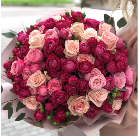 Букет Розовое безумие 3 доставка цветов