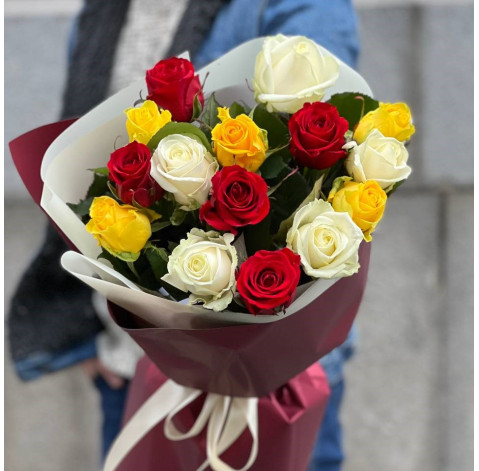 Букет из 15 роз 2 доставка цветов