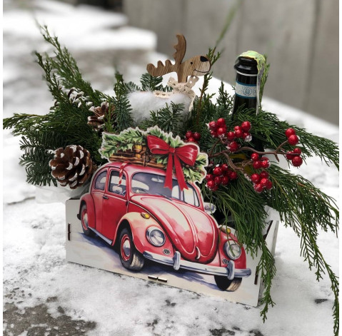 New Year's box with a drink 3 Flower delivery