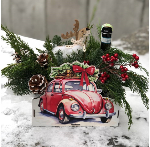 New Year's box with a drink 2 Flower delivery