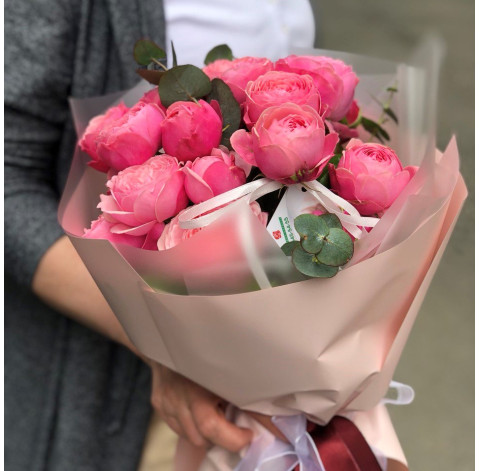 Bouquet of 5 roses Silva pink 2 Flower delivery