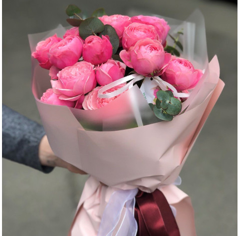 Букет 5 троянд Сільва пінк 1 доставка квітів