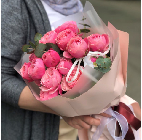 Bouquet of 5 roses Silva pink 3 Flower delivery