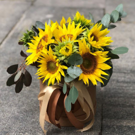 Floral arrangement of 9 sunflowers Flower delivery Floral arrangement of 9 sunflowers Flower delivery