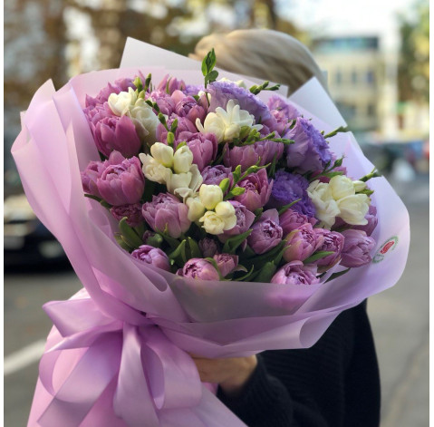 Букет Лиловое наслаждение 2 доставка цветов