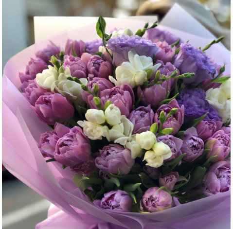 Букет Лиловое наслаждение 3 доставка цветов