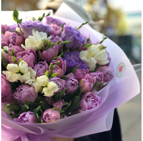 Букет Лиловое наслаждение 4 доставка цветов