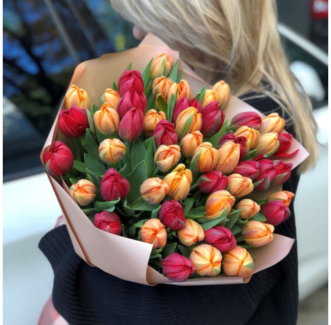 Букет 51 осінній тюльпан 2 доставка квітів