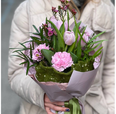 Букет Весняна пряжа 1 доставка квітів