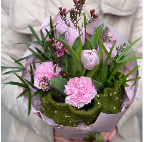 Букет Весенняя пряжа 2 доставка цветов