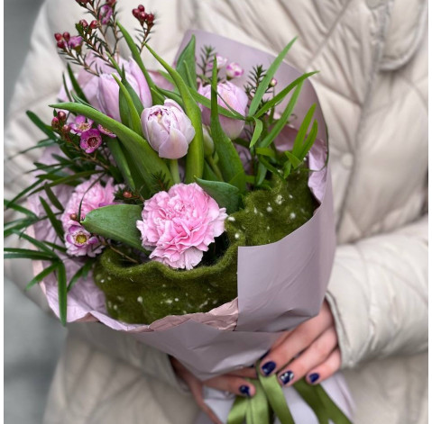 Букет Весенняя пряжа 3 доставка цветов